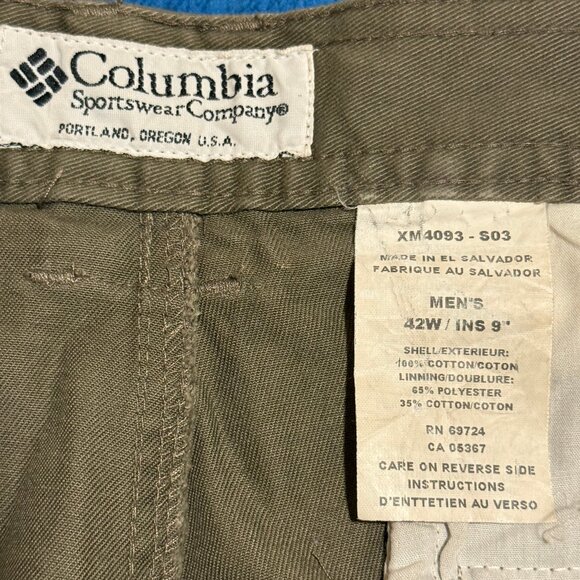 Men's Columbia Cargo Shorts W 42, Ins 9 100% Cotton NWT - Picture 4 of 4